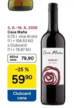 Tesco Casa Maña nabídka