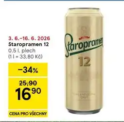 Tesco Staropramen 12 nabídka
