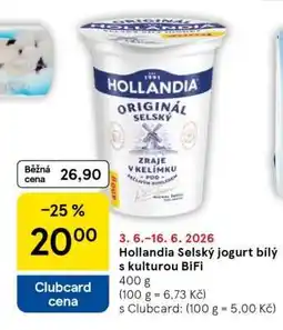 Tesco Hollandia Selský jogurt bílý s kulturou BiFi nabídka