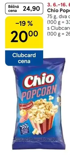 Tesco Chio Popcorn nabídka