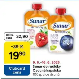 Tesco Sunar do ručičky Ovocná kapsička nabídka