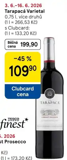 Tesco Tarapacá Varietal nabídka