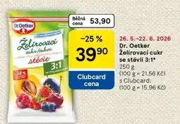 Tesco Dr. Oetker Želírovací cukr se stévií 3:1 nabídka
