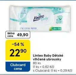 Tesco Linteo Baby dětské vlhčené ubrousky nabídka