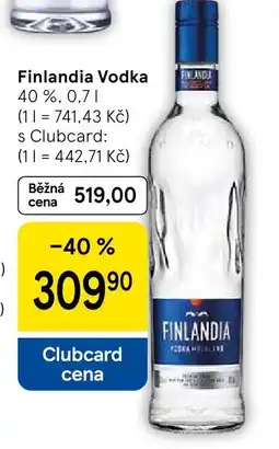 Tesco Finlandia Vodka nabídka