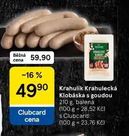 Tesco Krahulík Krahulecká Klobáska s goudou nabídka