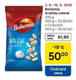 Tesco Bohemia arašídy solené nabídka