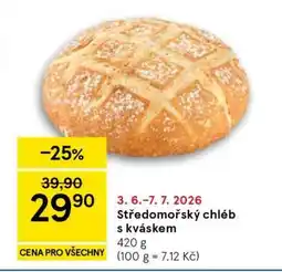 Tesco Středomořský chléb s kváskem nabídka