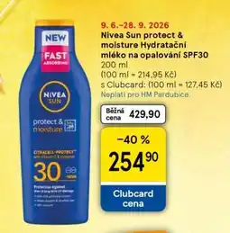 Tesco Nivea Sun protect & moisture Hydratační mléko na opalování SPF30 nabídka