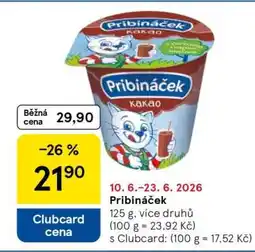 Tesco Pribináček nabídka