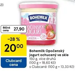 Tesco Bohemilk Opočenský jogurt ochucený ve skle nabídka