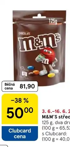 Tesco M&M'S střední nabídka