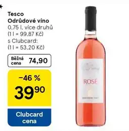 Tesco Tesco Odrůdové víno nabídka