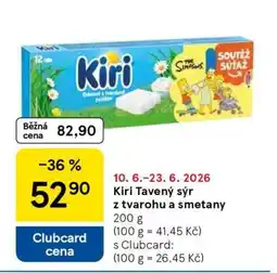 Tesco Kiri Tavený sýr z tvarohu a smetany nabídka