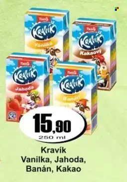 Adam Kravík Vanilka, Jahoda, Banán, Kakao nabídka