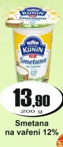 Adam KUNIN Smetana na vaření 12% nabídka