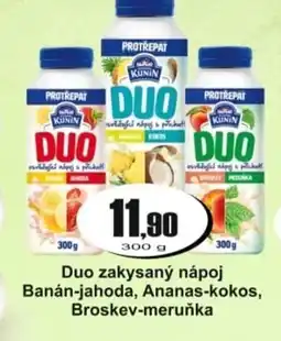 Adam Duo zakysaný nápoj Banán-jahoda, Ananas-kokos, Broskev-meruňka nabídka