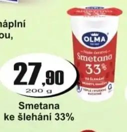 Adam OLMA Smetana ke šlehání 33% nabídka