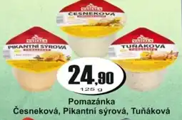 Adam Pomazánka Česneková, Pikantní sýrová, Tuňáková nabídka
