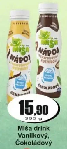 Adam Míša drink Vanilkový, Čokoládový nabídka