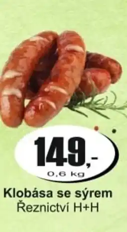 Adam Klobása se sýrem nabídka