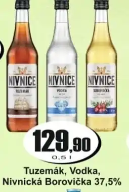 Adam Tuzemák, Vodka, Nivnická Borovička 37,5% nabídka