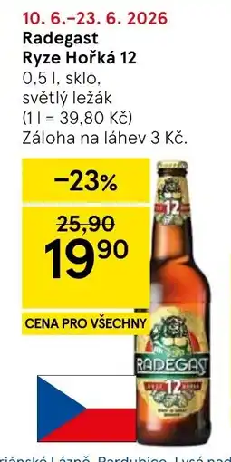 Tesco Radegast Ryze Hořká 12 nabídka