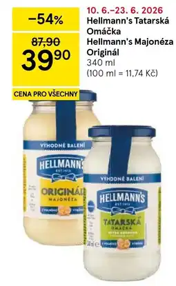 Tesco Hellmann's Tatarská Omáčka Hellmann's Majonéza Originál nabídka