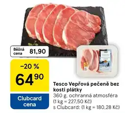 Tesco Tesco Vepřová pečeně bez kosti plátky nabídka