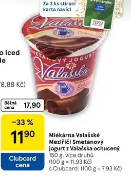 Tesco Mlékárna Valašské Meziříčí Smetanový jogurt z Valašska ochucený nabídka