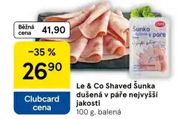 Tesco Le & Co Shaved Šunka dušená v páře nejvyšší jakosti nabídka