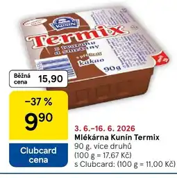 Tesco Mlékárna Kunín Termix nabídka