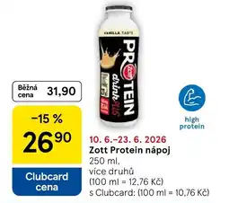 Tesco Zott Protein nápoj nabídka