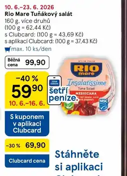 Tesco Rio Mare Tuňákový salát nabídka