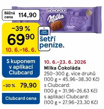 Tesco Milka Čokoláda nabídka