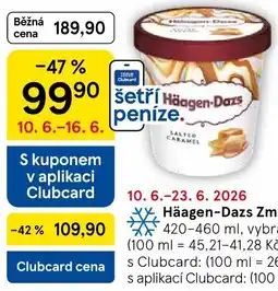 Tesco Häagen-Dazs Zmrzlina nabídka