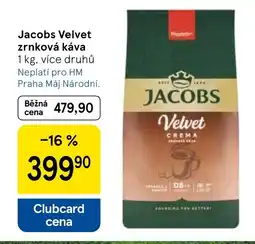 Tesco Jacobs Velvet zrnková káva nabídka