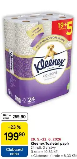 Tesco Kleenex Toaletní papír nabídka