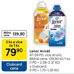 Tesco Lenor Aviváž nabídka
