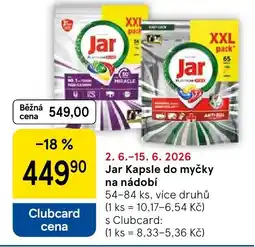 Tesco Jar Kapsle do myčky na nádobí nabídka
