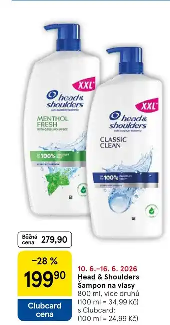 Tesco Head & Shoulders Šampon na vlasy nabídka