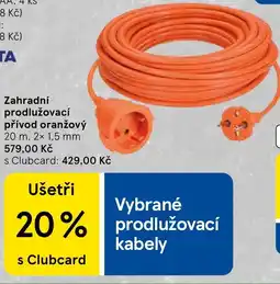 Tesco Zahradní prodlužovací přívod oranžový nabídka