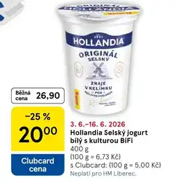 Tesco Hollandia Selský jogurt bílý s kulturou BiFi nabídka