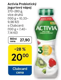 Tesco Activia Probiotický jogurtový nápoj nabídka