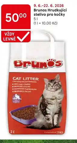 Tesco Brunos Hrudkující stelivo pro kočky nabídka