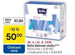 Tesco Bella Dámské vložky nabídka