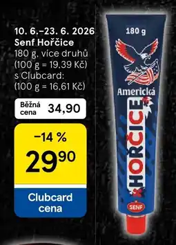 Tesco Senf Hořčice nabídka