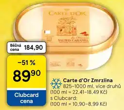 Tesco Carte d'Or Zmrzlina nabídka