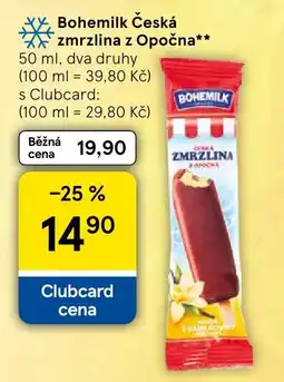 Tesco Bohemilk Česká zmrzlina z Opočna nabídka