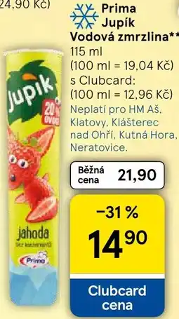 Tesco Prima Jupík Vodová zmrzlina nabídka